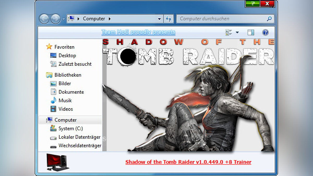 Shadow of the Tomb Raider — Trainer (+8) [1.0.449.0]