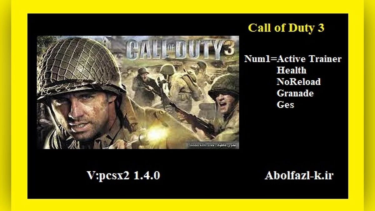 Call of Duty 3 — Trainer (+4) [PCSX2: 1.4.0]