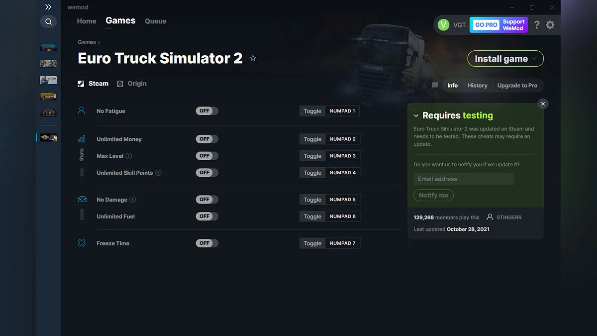 Euro Truck Simulator 2 — Entrenador (+7) del 28.10.2021 [WeMod]