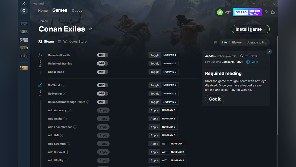 Conan Exiles — Trainer (+17) from 10/28/2021 [WeMod]