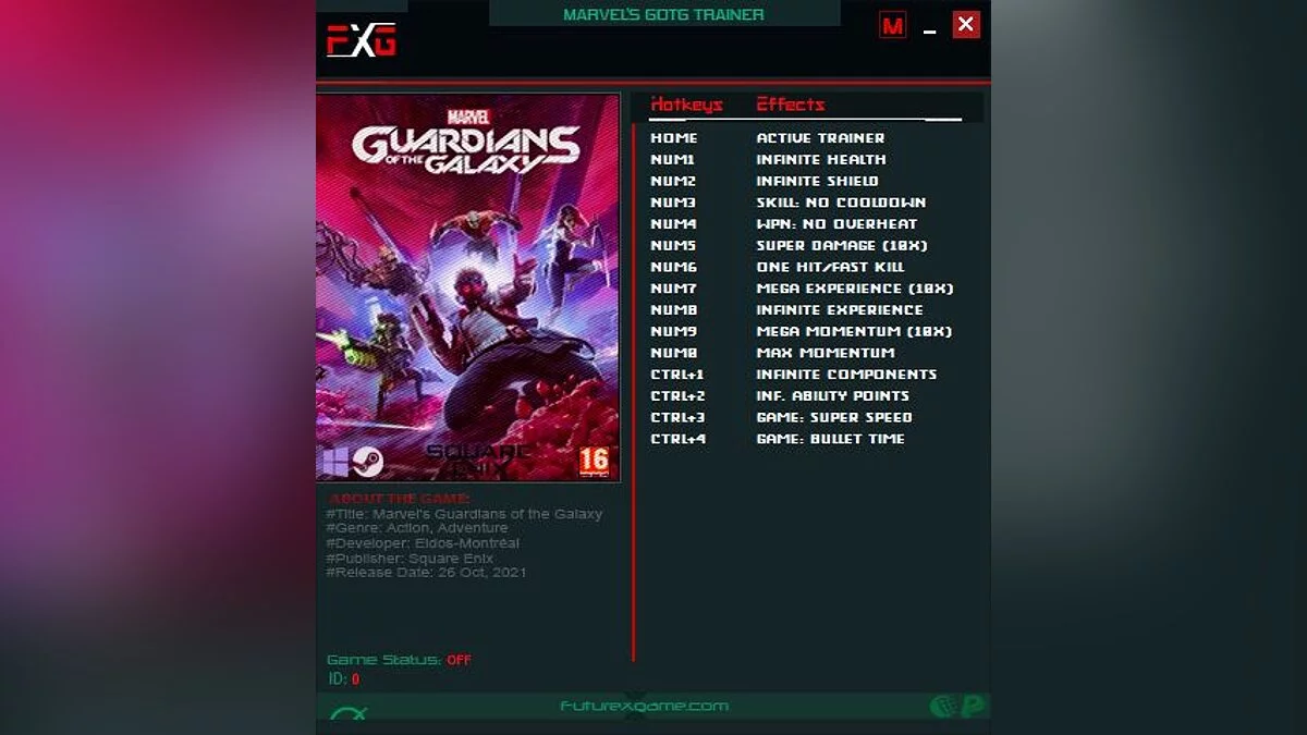 Marvel&#039;s Guardians of the Galaxy — Trainer (+14) [UPD:10.26.2021]