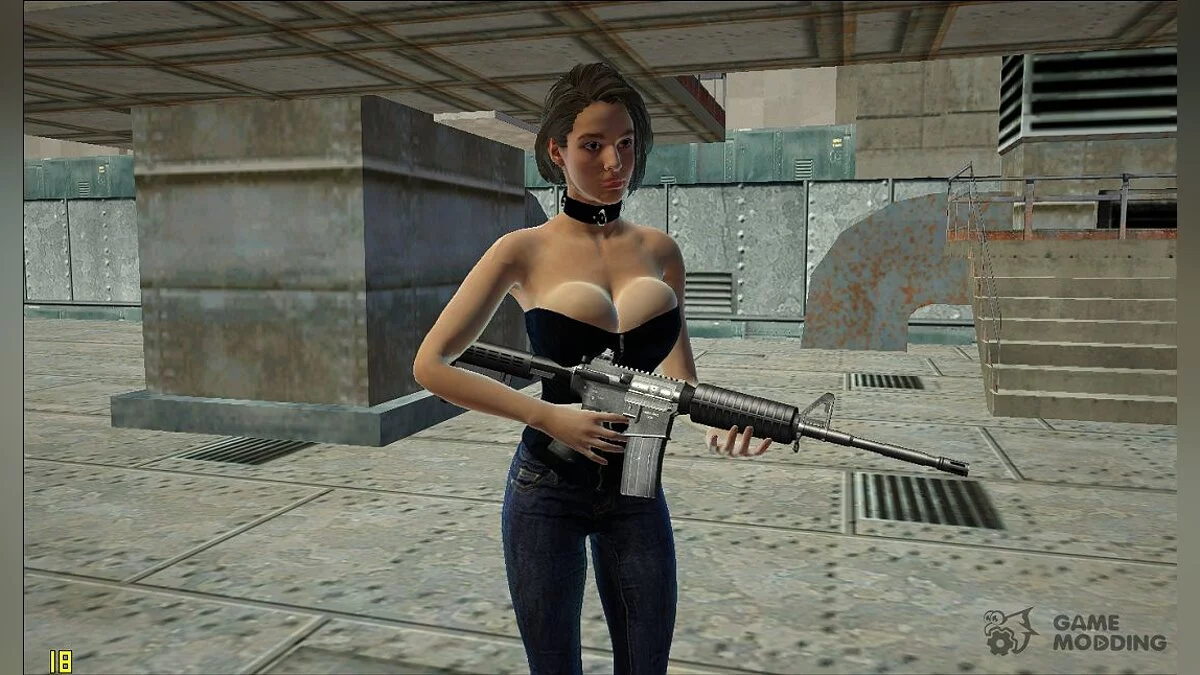 Grand Theft Auto: San Andreas — Jill in a corset from the game Resident Evil 3