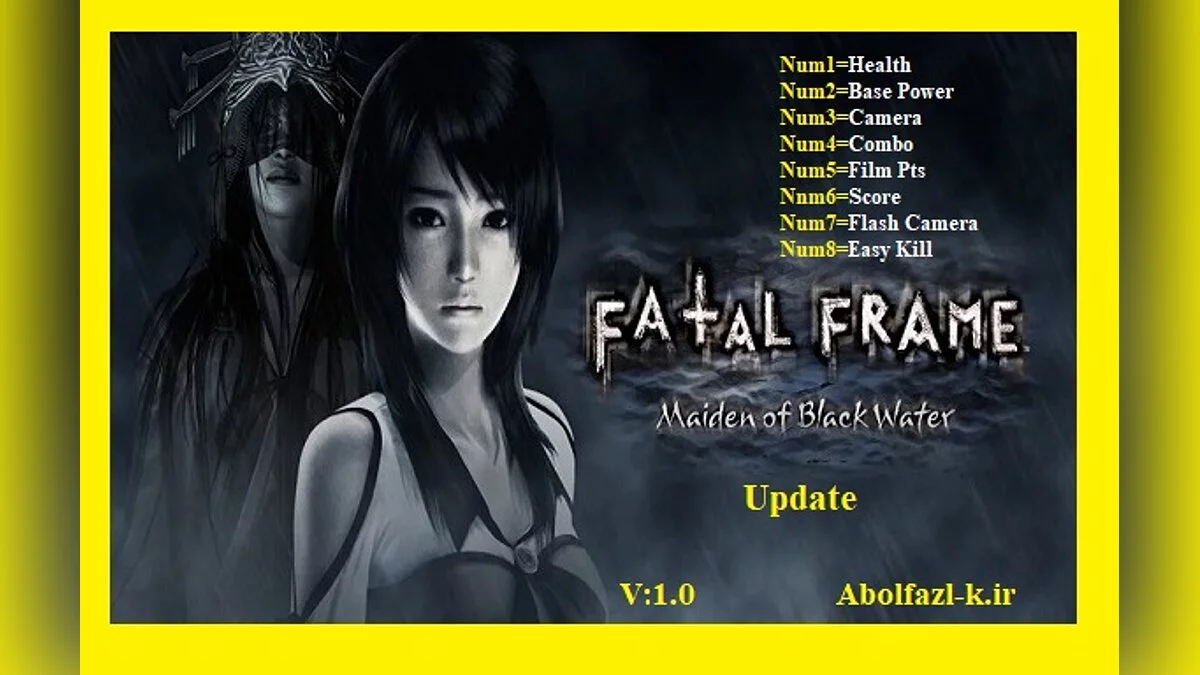 Fatal Frame: Maiden of Black Water — Entraîneur (+8) [1.0 fixe]