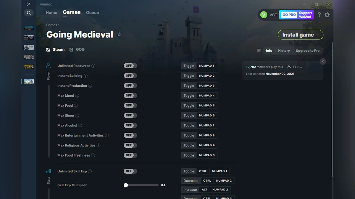 Going Medieval — Formateur (+13) du 11/02/2021 [WeMod]