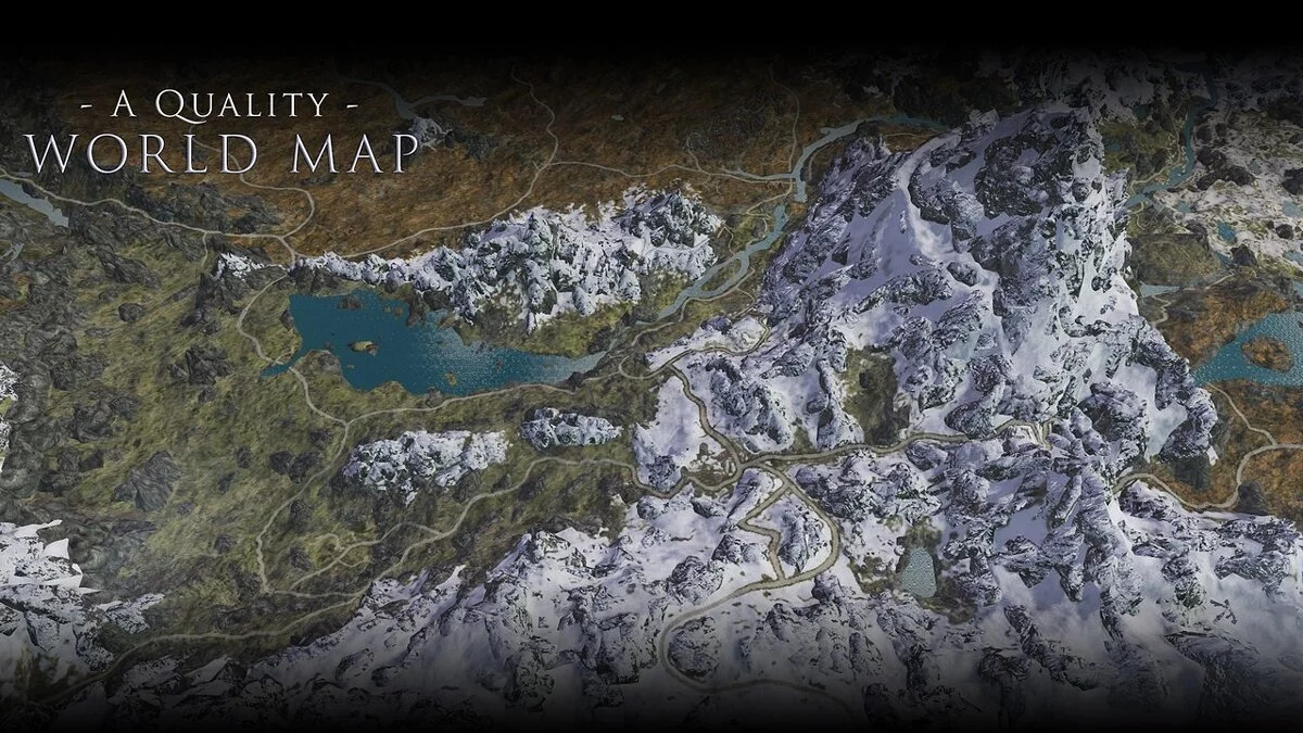 Elder Scrolls 5: Skyrim Special Edition — Mapa mundial de alta calidad.