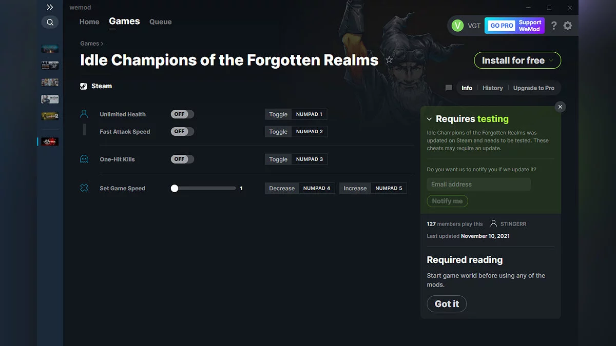 Idle Champions of the Forgotten Realms — Trainer (+4) from 11/10/2021 [WeMod]