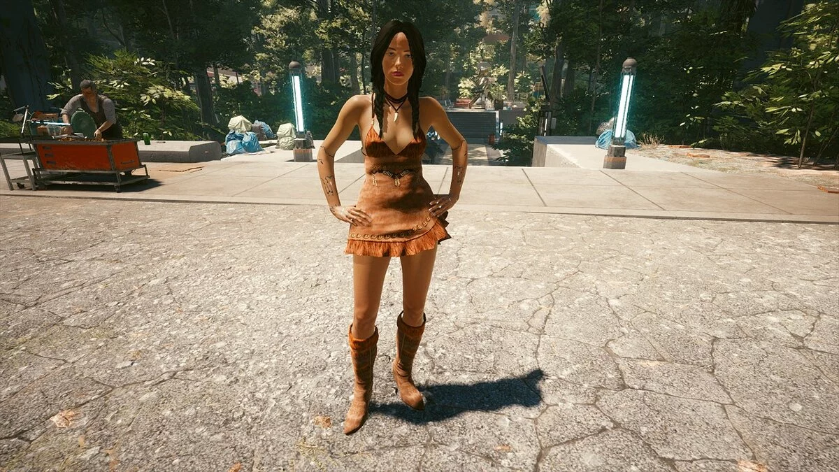 Cyberpunk 2077 — Наряд и прическа Хехевути из Скайрима