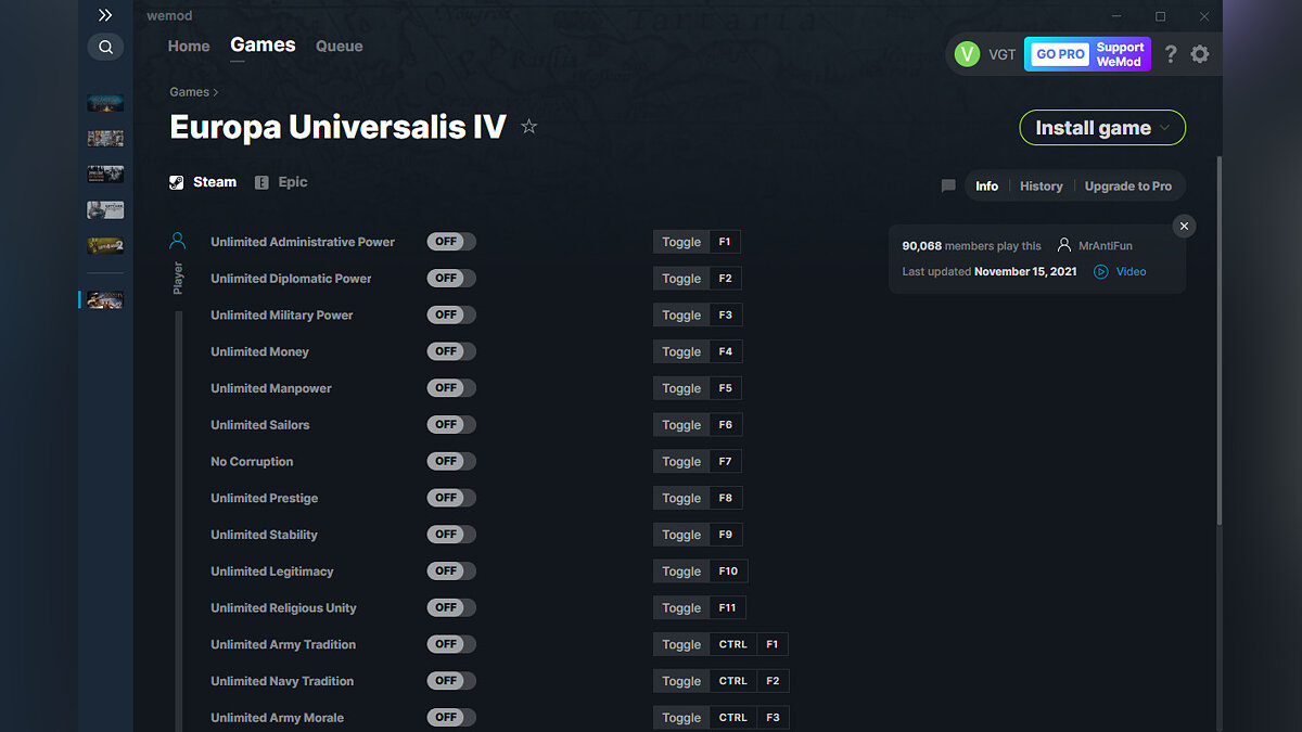 Europa Universalis 4 — Trainer (+23) from 11/15/2021 [WeMod]