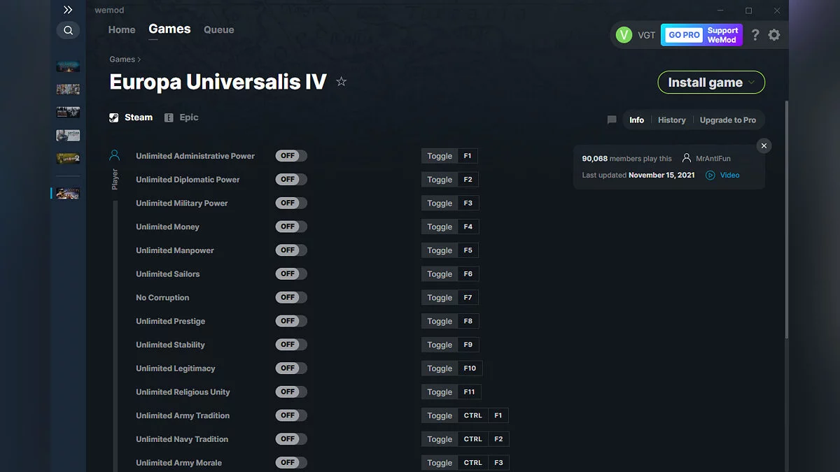 Europa Universalis 4 — Trainer (+23) from 11/15/2021 [WeMod]