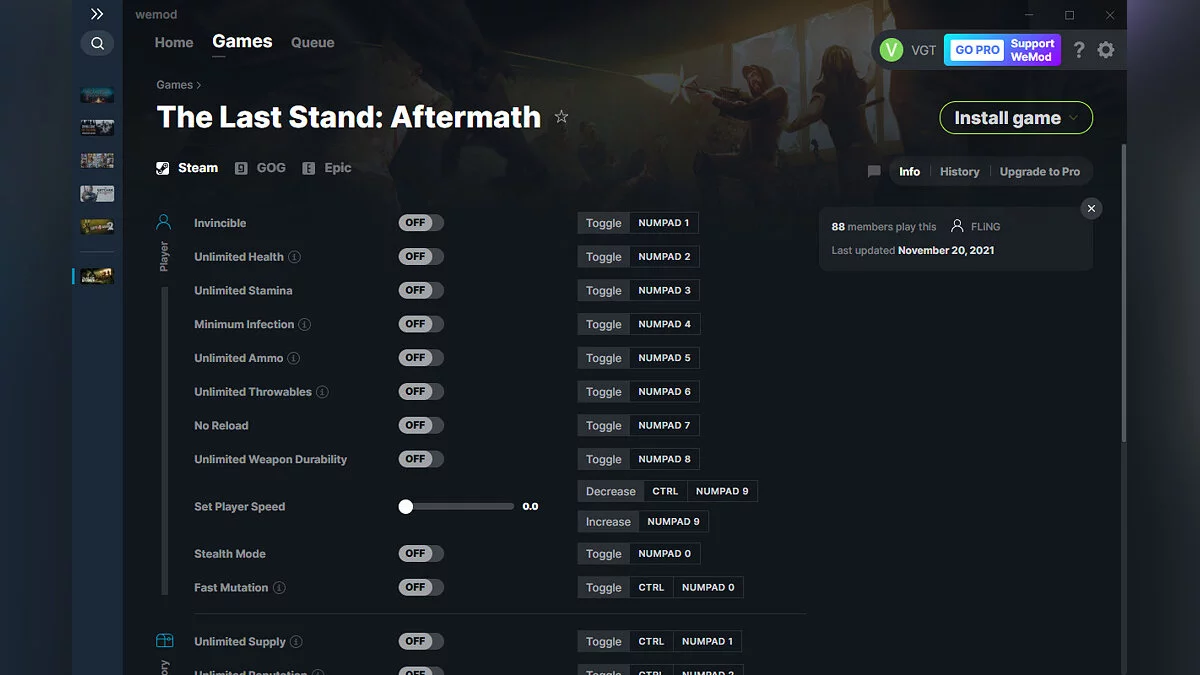 The Last Stand: Aftermath — Трейнер (+22) от 20.11.2021 [WeMod]