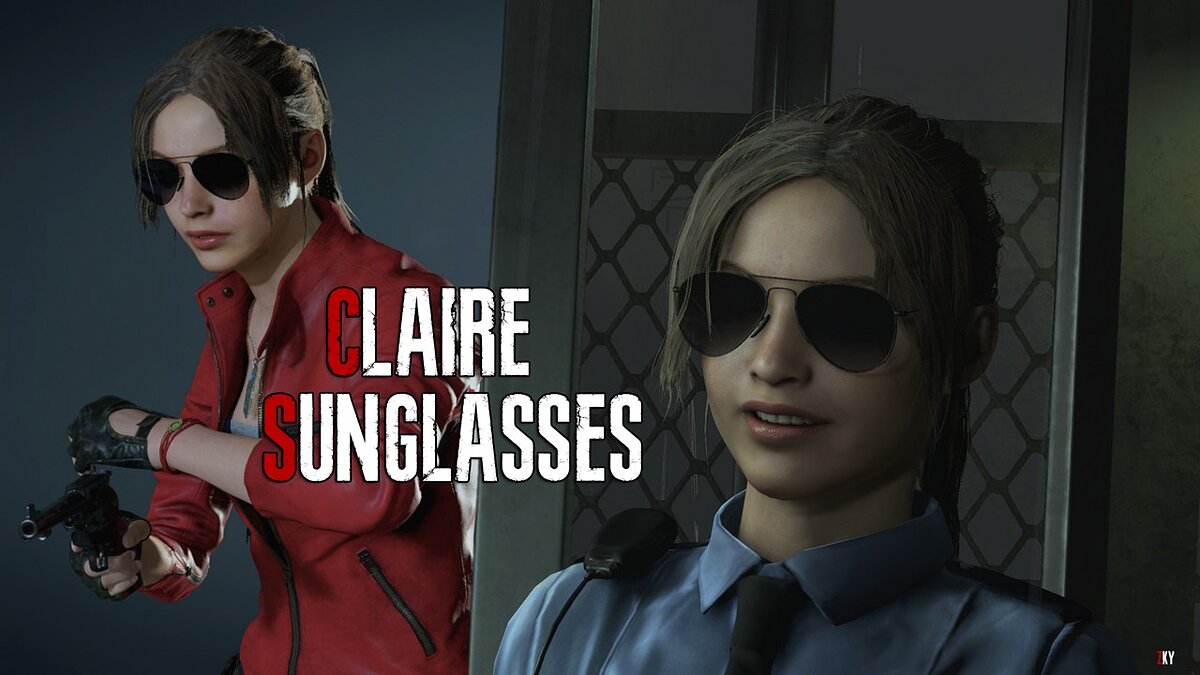 Resident Evil 2 — Claire in sunglasses