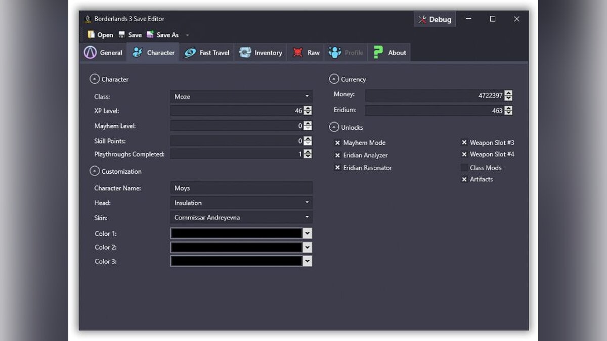 Borderlands 3 — Save Editor [1.1.3]