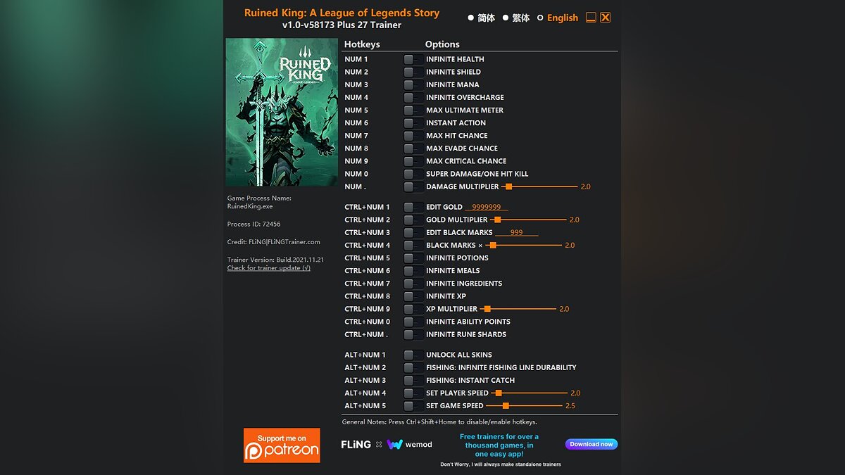 Ruined King: A League of Legends Story — Trainer (+27) [1.0 - 58173]