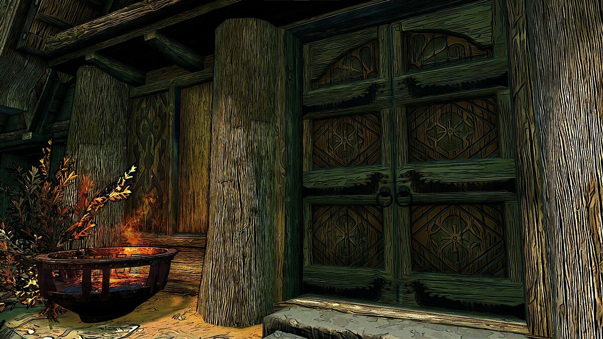 Elder Scrolls 5: Skyrim Special Edition — Architecture retexture in Borderlands style