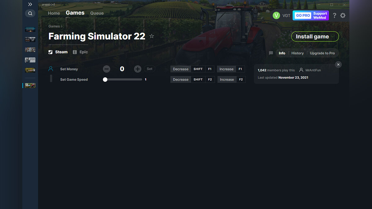 Farming Simulator 22 — Trainer (+2) from 11/23/2021 [WeMod]