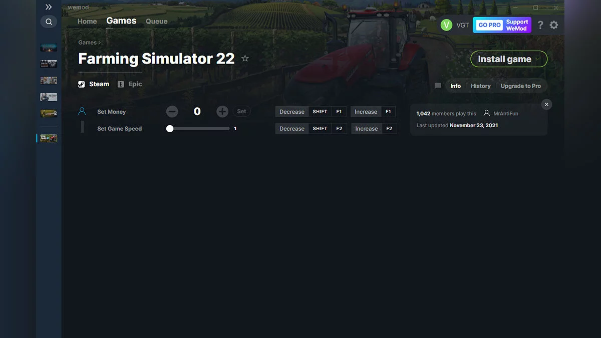 Farming Simulator 22 — Entrenador (+2) del 23/11/2021 [WeMod]