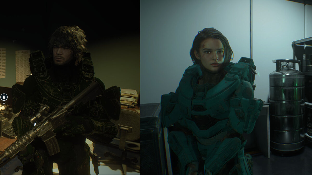 Resident Evil 3 — Jill and Carlos in Halo 5 costumes