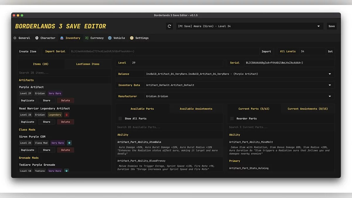 Borderlands 3 — Save Editor [0.1.6]