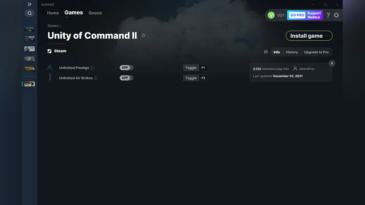 Unity of Command 2 — Formateur (+2) du 12/02/2021 [WeMod]