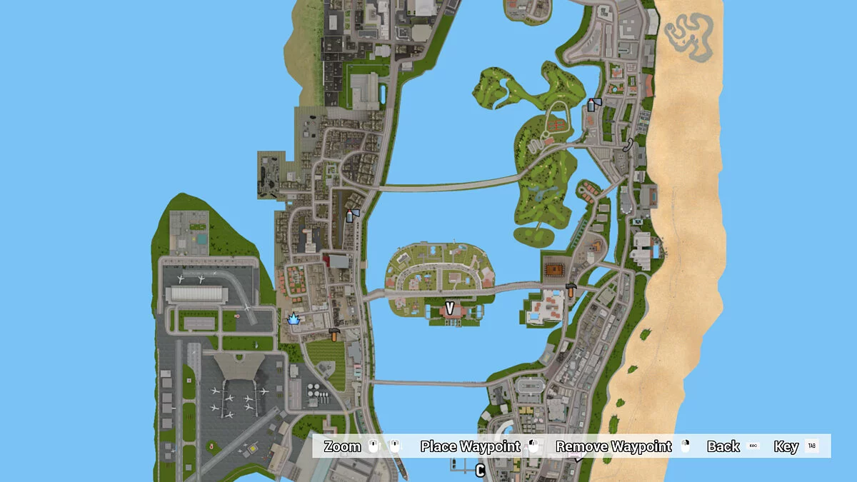 GTA: The Trilogy – The Definitive Edition — HD satellite map for Vice City