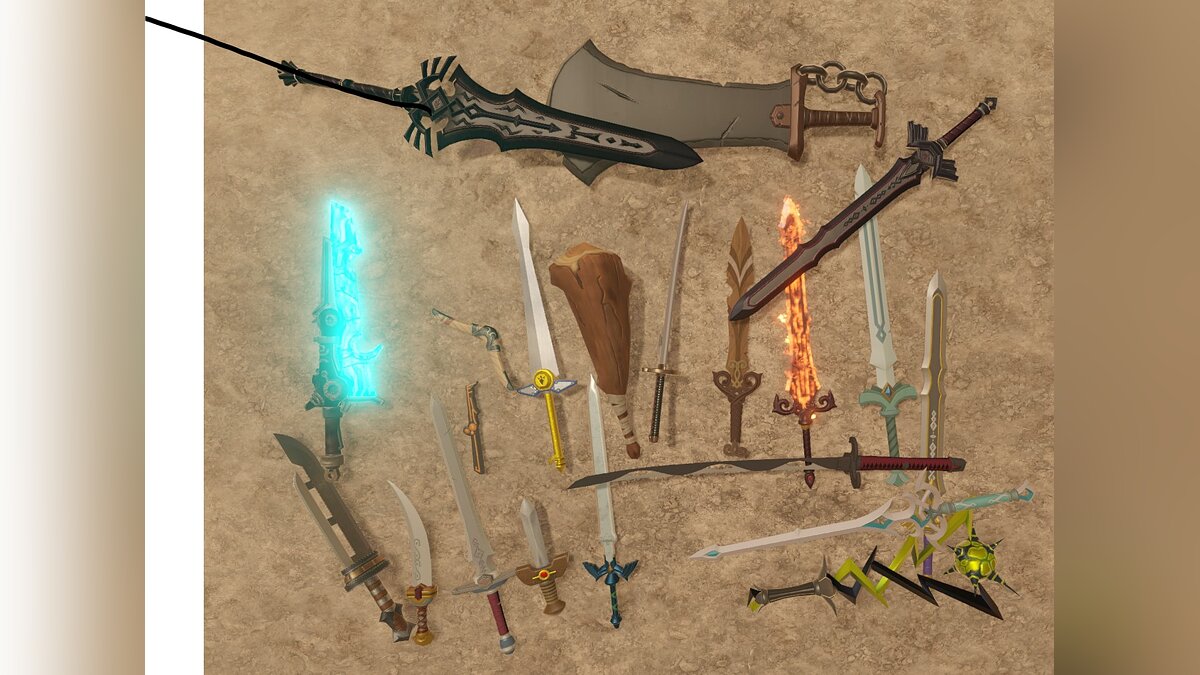 Blade and Sorcery — A set of weapons from the game The Legend of Zelda