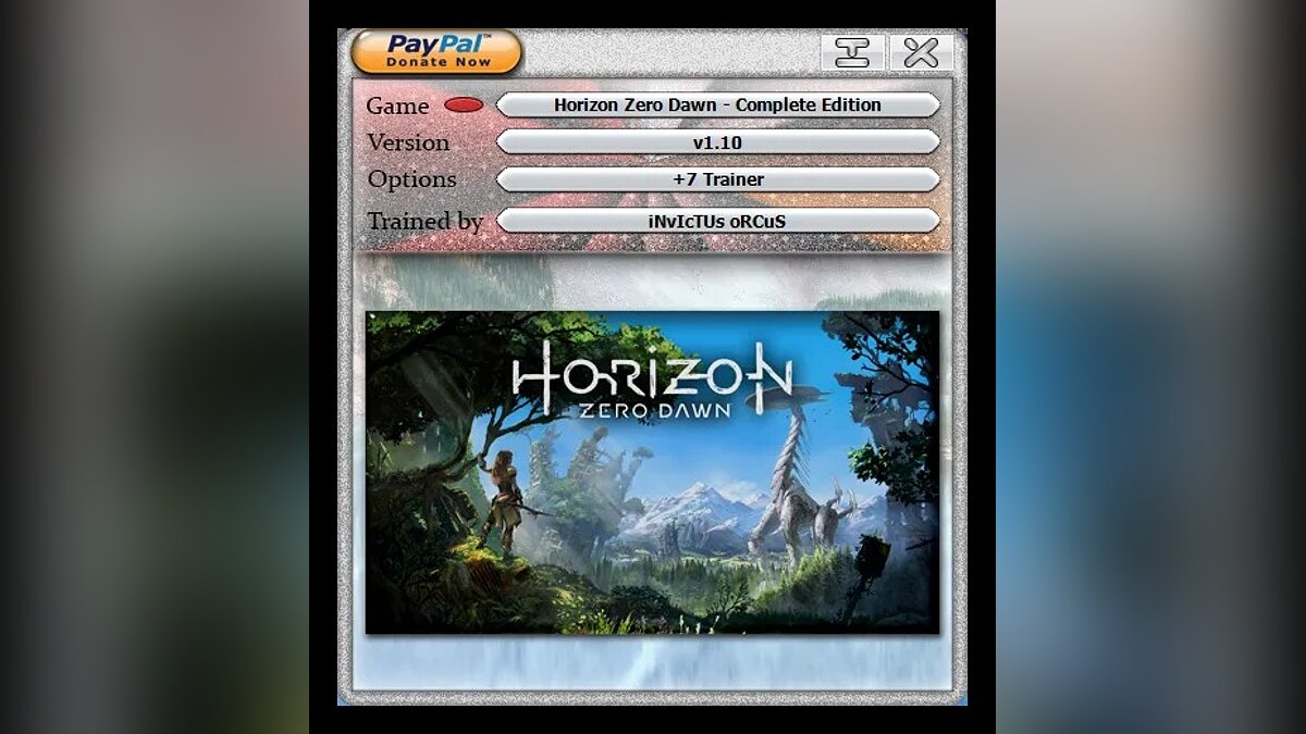 Horizon Zero Dawn Complete Edition — Trainer (+7) [1.10 - 1.11]