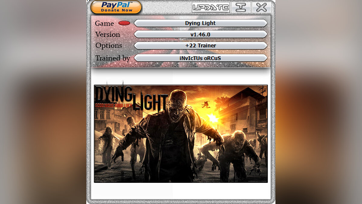 Dying Light — Trainer (+9/+10/+11/+12/+13/+20/+22) [1.21 - 1.46.0]