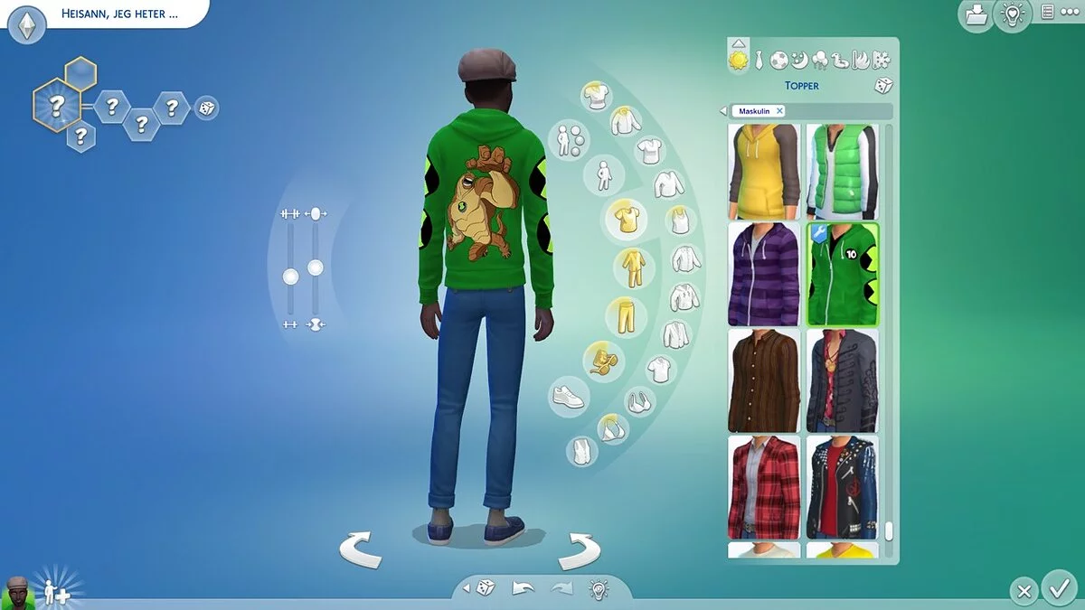 The Sims 4 — Ropa de la serie animada Ben 10.