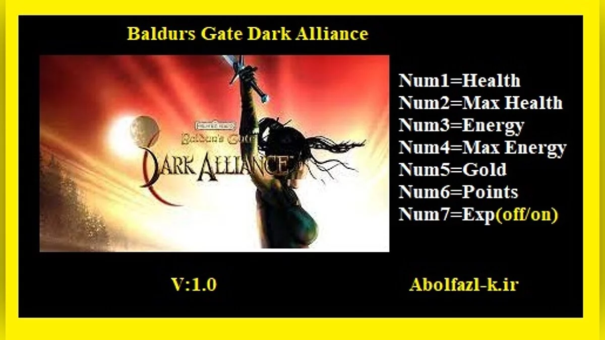 Baldur&#039;s Gate: Dark Alliance — Trainer (+7) [1.0]