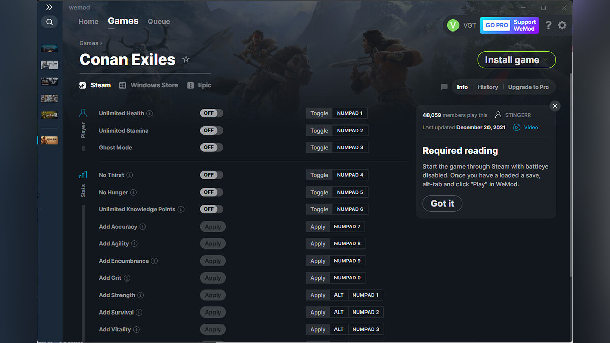 Conan Exiles — Trainer (+17) from 12/20/2021 [WeMod]