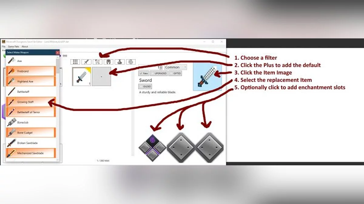 Minecraft Dungeons — Редактор сохранений [1.4.2]