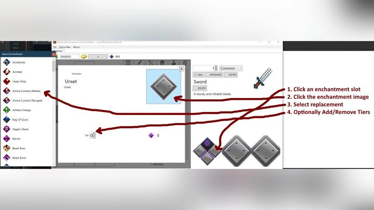 Minecraft Dungeons — Редактор сохранений [1.4.2]