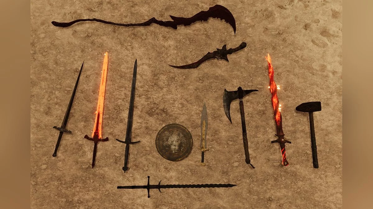 Blade and Sorcery — Un conjunto de armas del juego Dark Souls.