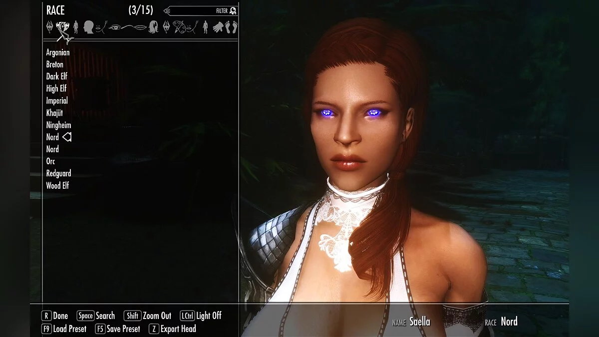The Elder Scrolls 5: Skyrim Legendary Edition — RaceMenu - редактор персонажа