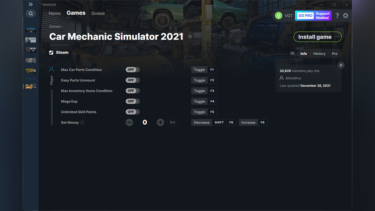 Car Mechanic Simulator 2021 — Trainer (+6) from 12/28/2021 [WeMod]