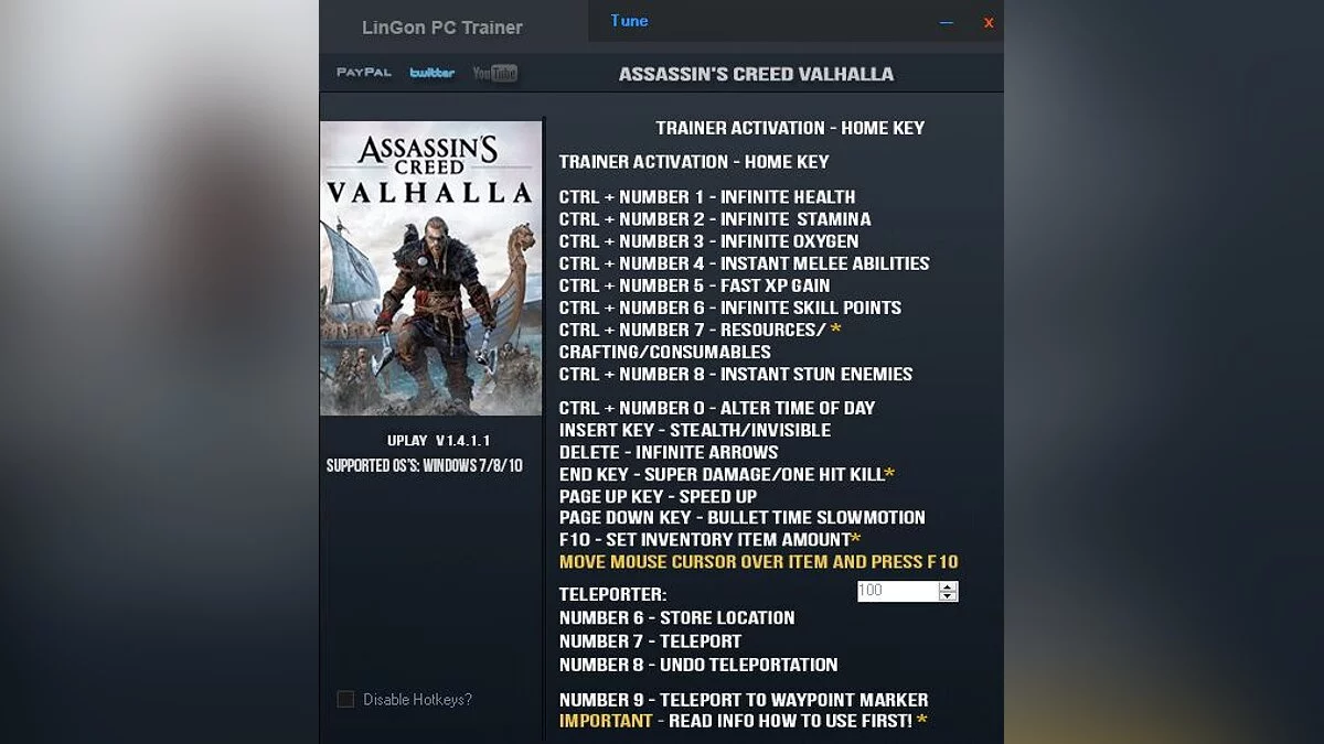 Assassin&#039;s Creed Valhalla — Entrenador (+19) [1.4.1.1/UPLAY]