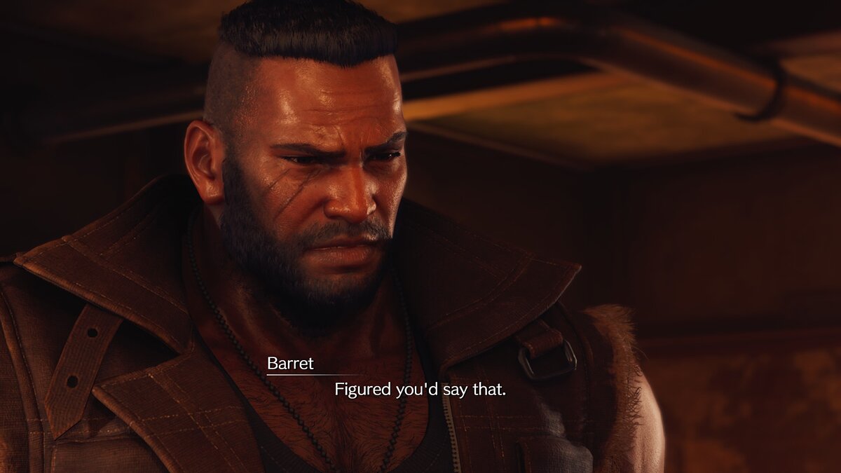 Final Fantasy VII Remake — Barrett without glasses