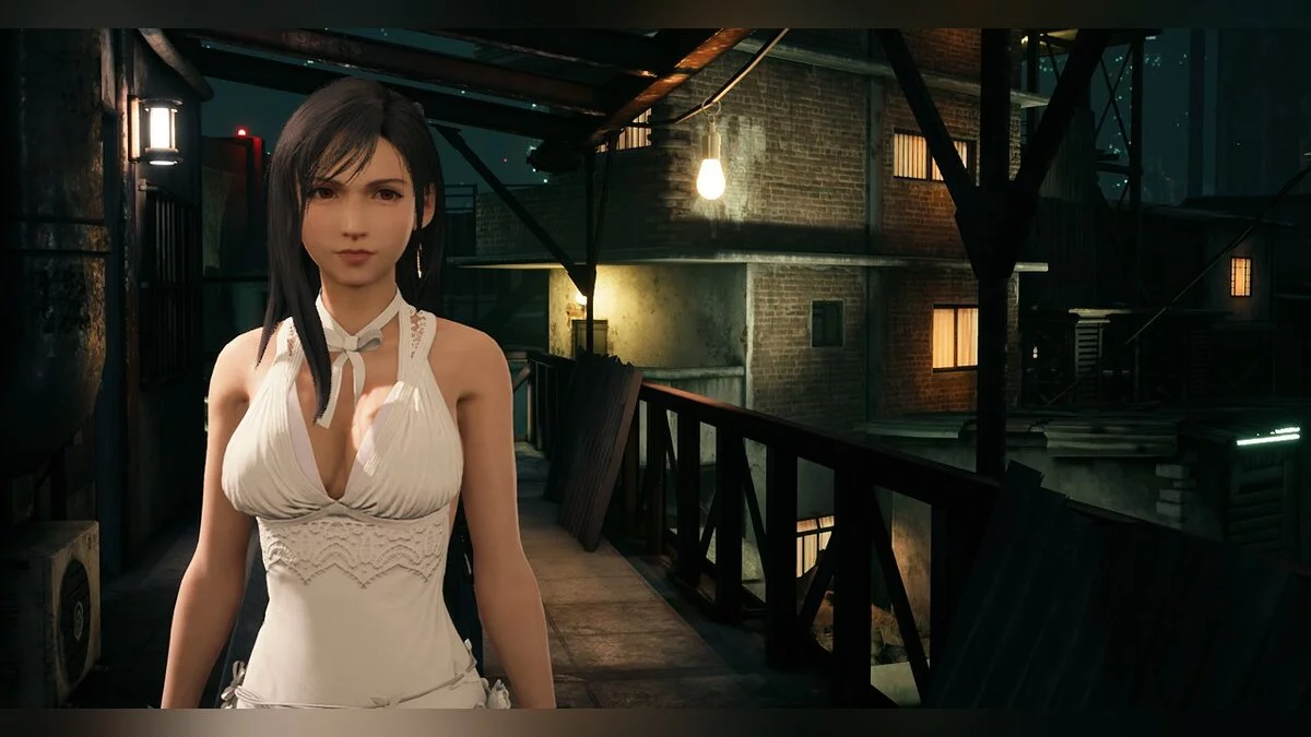 Final Fantasy VII Remake — Vestido de encaje blanco para Tifa