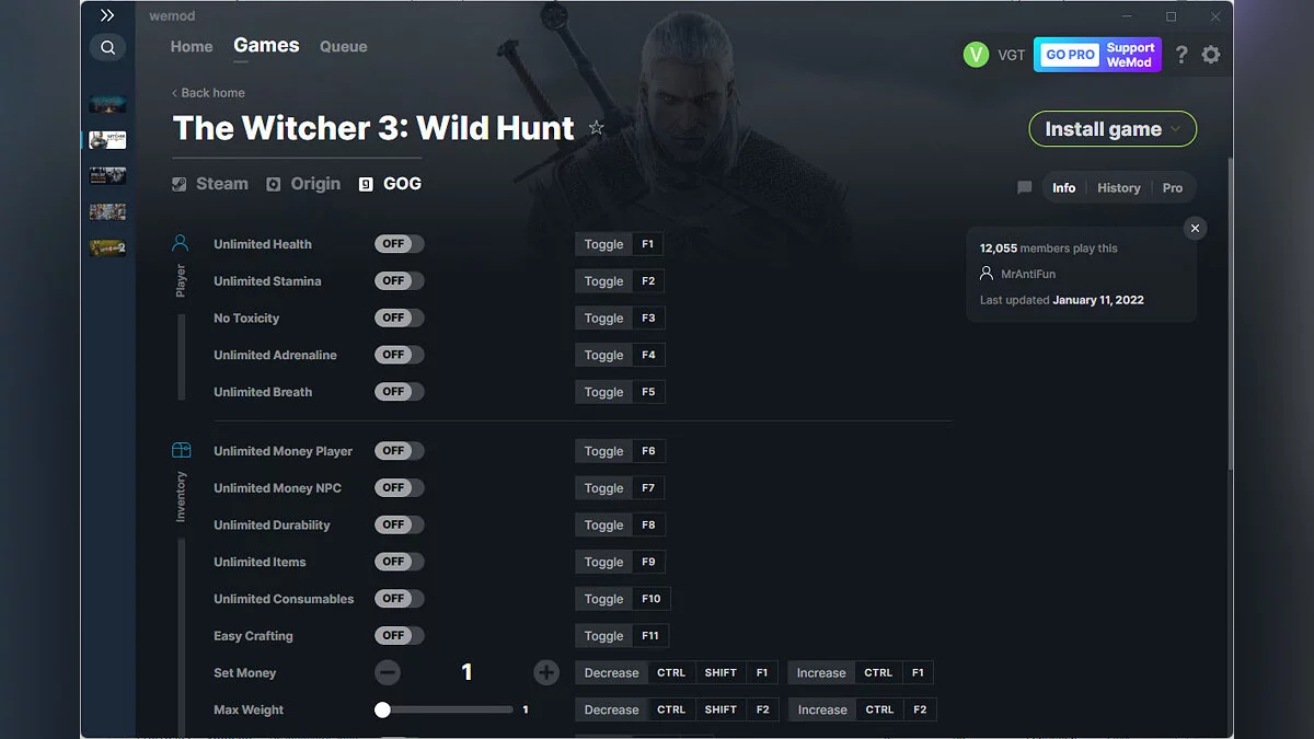 The Witcher 3: Wild Hunt — Trainer (+25) from 01/11/2022 [WeMod]