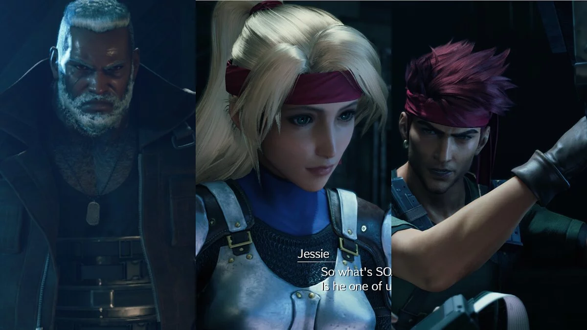 Final Fantasy VII Remake — Nuevo color de cabello y ojos Avalanche