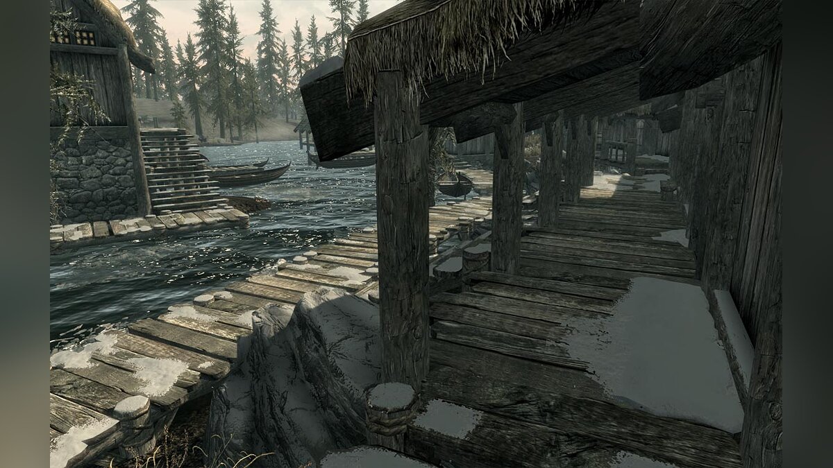 The Elder Scrolls 5: Skyrim Legendary Edition — Correct placement of snow on objects