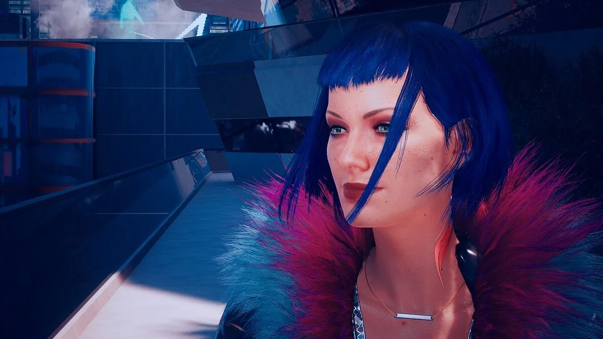 Cyberpunk 2077 — Efecto viento artificial para el cabello.