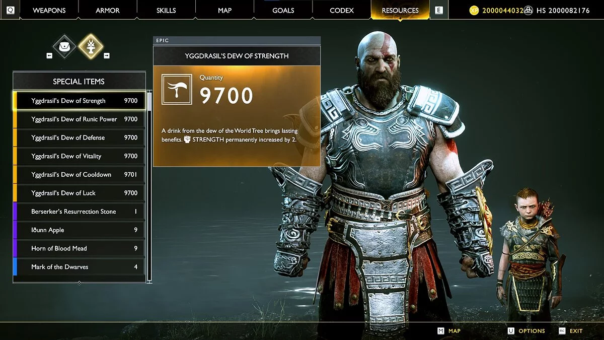 God of War — Збереження (Модифіковане збереження, НГ+, все відкрито та знайдено)