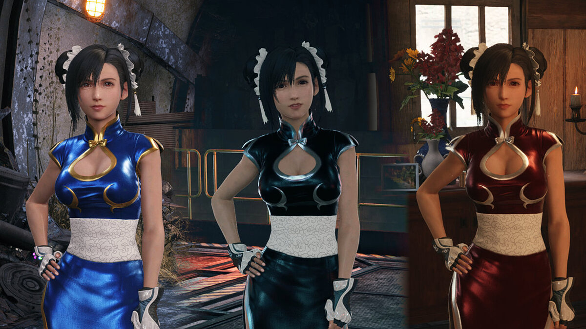 Final Fantasy VII Remake — Tifa in Chun-Li costume