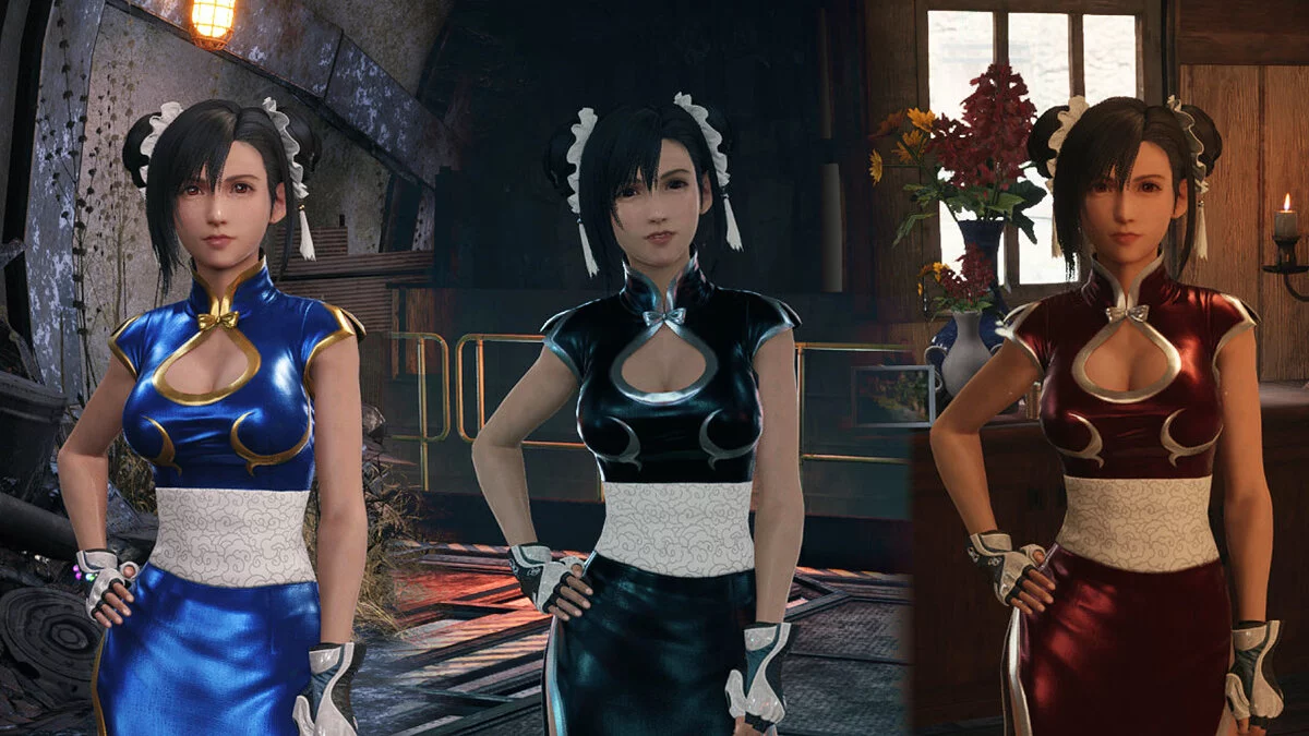 Final Fantasy VII Remake — Tifa disfrazada de Chun-Li