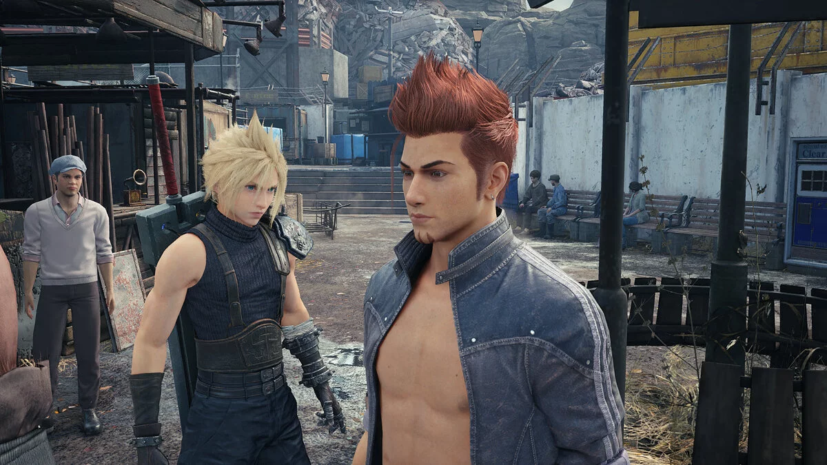 Final Fantasy VII Remake — Johnny con pelo rojo natural.