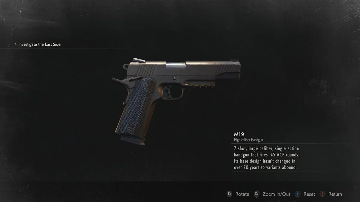 Resident Evil 2 — Hound Wolf M45A1 pistol from the game RE Village