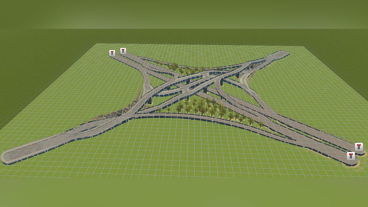 Cities: Skylines — Interchange "Rhombus"