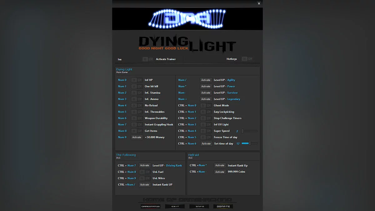 Dying Light — Trainer (+27) [1.42 - 1.47.0]