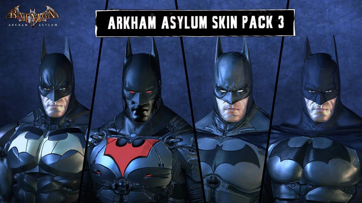 Batman: Arkham Asylum — Conjunto de varias armaduras parte 3.